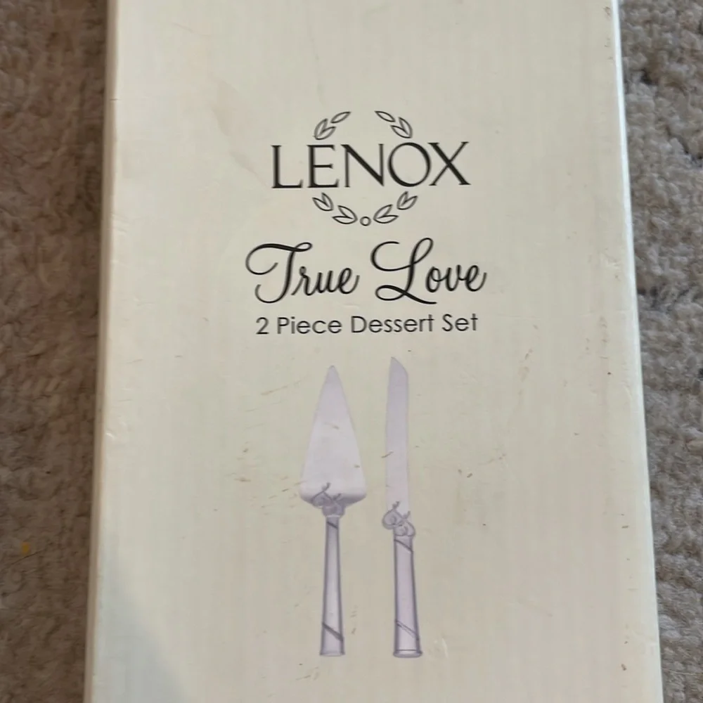 Lenox True Love Silver Cake Server Set